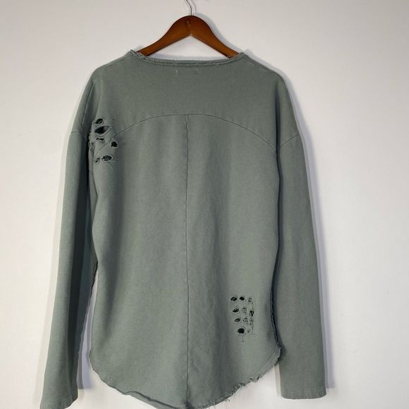 Vitaly Distressed Cotton Sweater Sz M - Picture 5 of 10